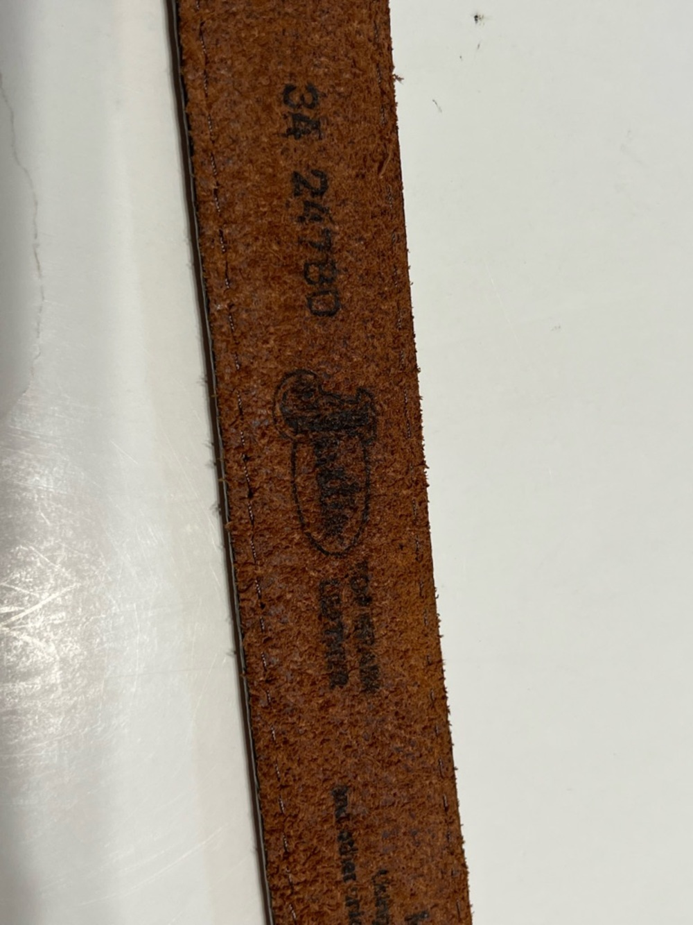 Justin Belt Brown Leather Belt Strap - Made in USA